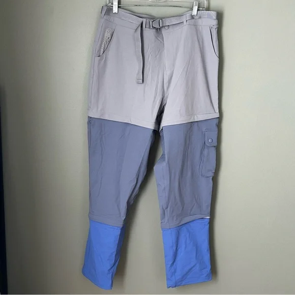 Outdoor voices rektrek zip off pants blue‎ grey medium hiking women’s - Picture 3 of 9